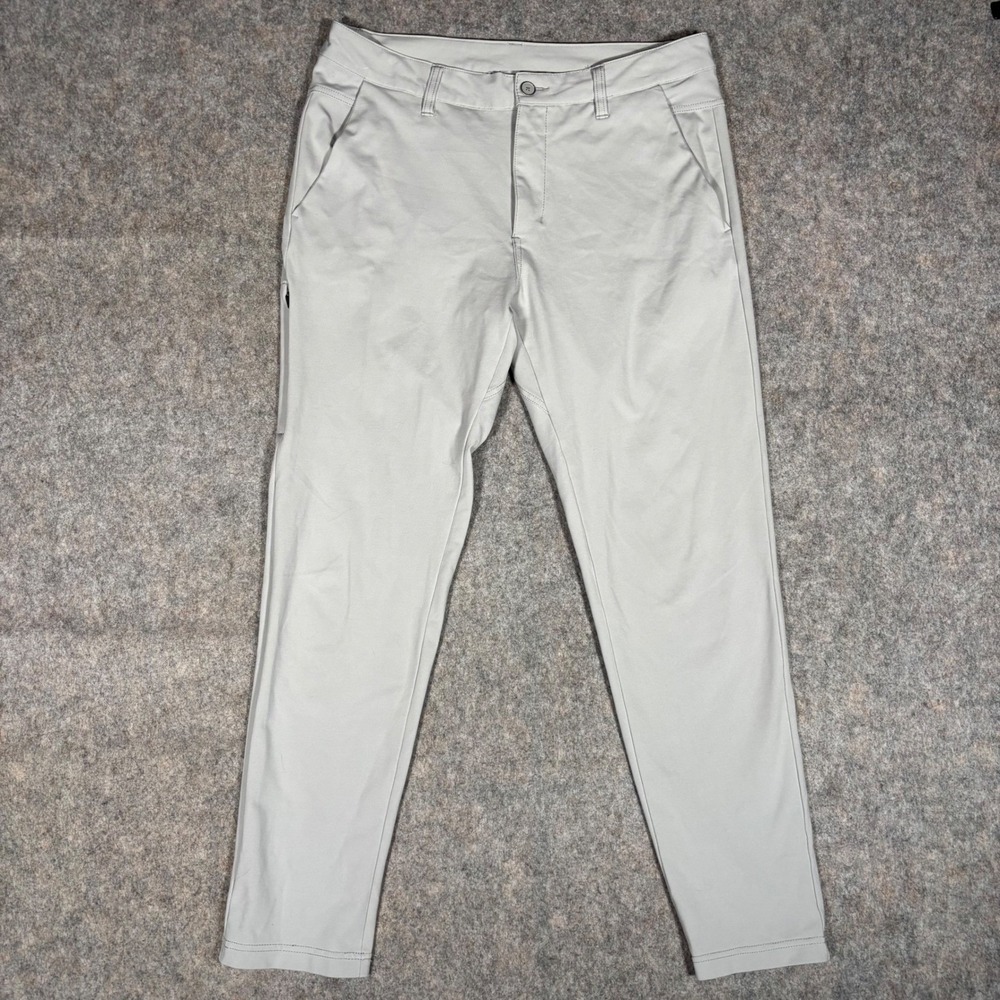 BYLT Everyday Pant 2.0 Mens L Stone Grey Stretch Tapered Chino EDAY2-PANT-STG